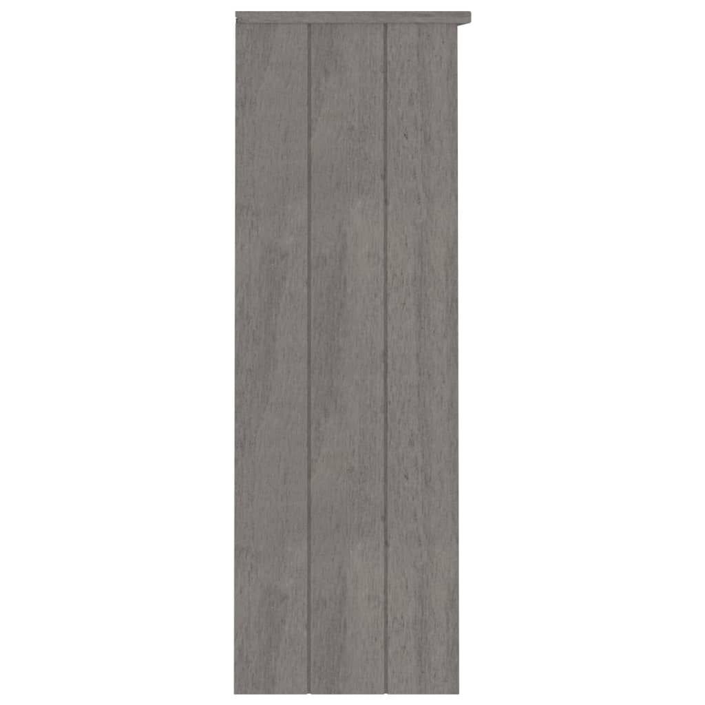 vidaXL Πάνω Μέρος Ντουλαπιού HAMAR Αν. Γκρι 85x35x100 εκ. Μασίφ Πεύκο