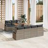 vidaXL Σετ Καναπέ Κήπου με αποθήκευση 8 pcs Γκρι Πολυ ράταν