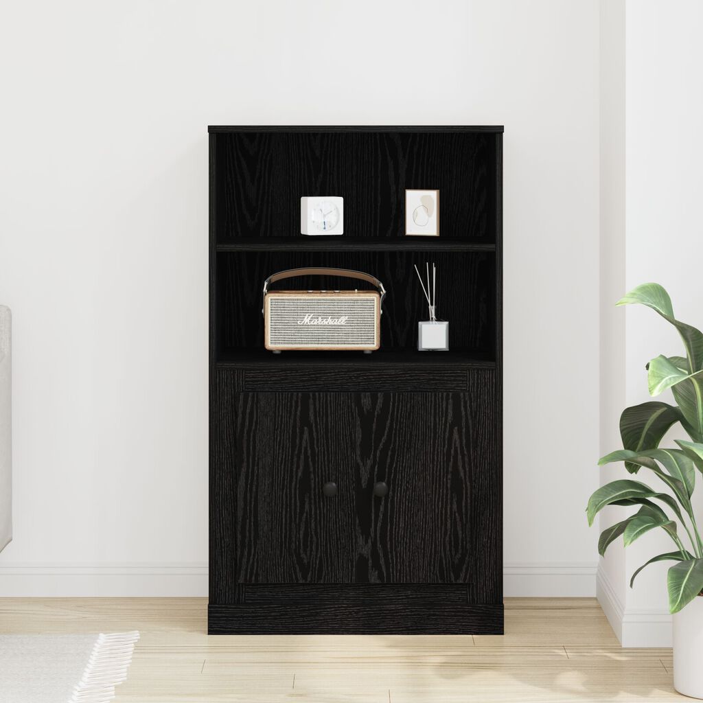 vidaXL Υψηλή ντουλάπα Μαύρη Δρυός 60x35.5x103.5 εκ. Επεξεργασμένο Ξύλο