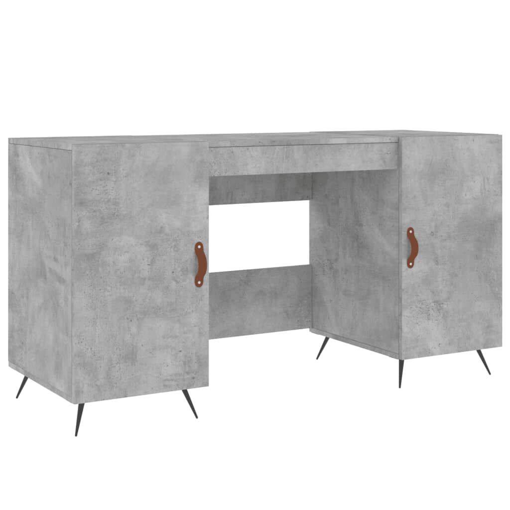 vidaXL Γραφείο Γκρι Σκυροδέματος 140 x 50 x 75 εκ. από Επεξεργ. Ξύλο