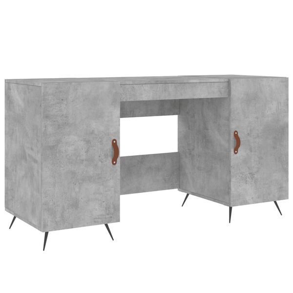 vidaXL Γραφείο Γκρι Σκυροδέματος 140 x 50 x 75 εκ. από Επεξεργ. Ξύλο