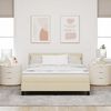 vidaXL Κρεβάτι box spring με στρώμα με στρώμα Κρεμ 140 x 200 cm ύφασμα