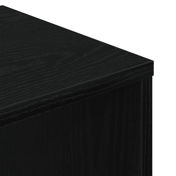 vidaXL Βιβλιοθήκη Μαύρη 34x31x112 εκ. από Επεξεργασμένο Ξύλο