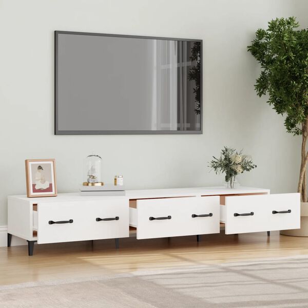 vidaXL Έπιπλο Τηλεόρασης Λευκό 150x34,5x30 εκ. από Επεξεργασμένο Ξύλο