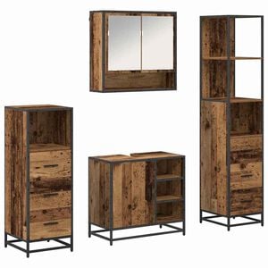 vidaXL &Sigma;&epsilon;&tau; &Epsilon;&pi;ί&pi;&lambda;&omega;&nu; &Mu;&pi;ά&nu;&iota;&omicron;&upsilon; 4 &tau;&mu;&chi;. &Pi;&alpha;&lambda;&iota;ό &Xi;ύ&lambda;&omicron; 65 x 33 x 60 &epsilon;&kappa;