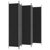 vidaXL Διαχωριστικό Δωματίου με 5 Πάνελ Μαύρο 250x220 εκ. από Ύφασμα