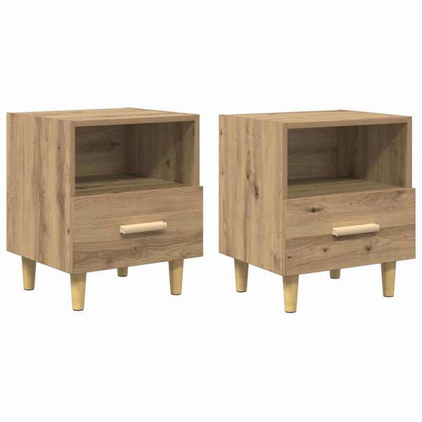 vidaXL &Kappa;&omicron;&mu;&omicron;&delta;ί&nu;&omicron; 2 pcs Artisan Oak 40 x 35 x 47 &epsilon;&kappa;. &Epsilon;&pi;&epsilon;&xi;&epsilon;&rho;&gamma;&alpha;&sigma;&mu;έ&nu;&omicron; &xi;ύ&lambda;&omicron;