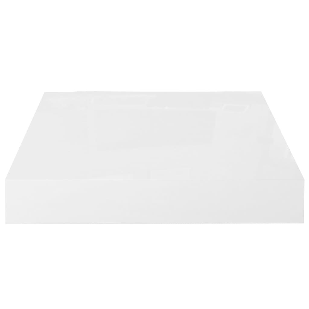 vidaXL Ράφι Τοίχου Γυαλιστερό Γκρι 23x23,5x3,8 εκ. MDF