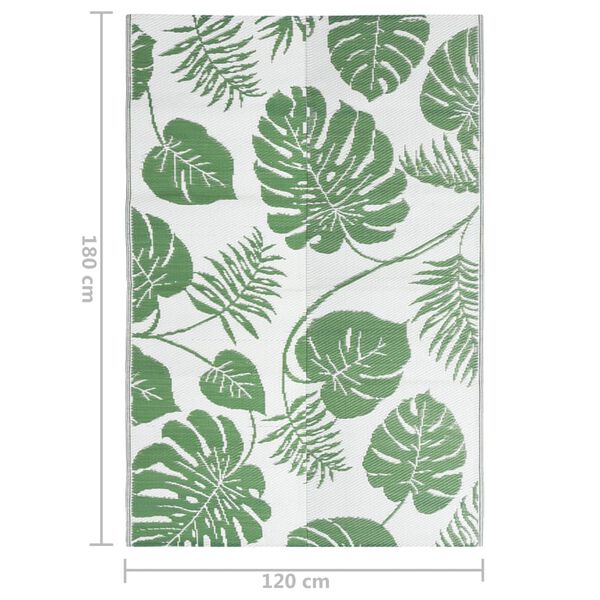 vidaXL Χαλί εξωτερικού χώρου ARAKIL Πράσινο 120x180 cm PP