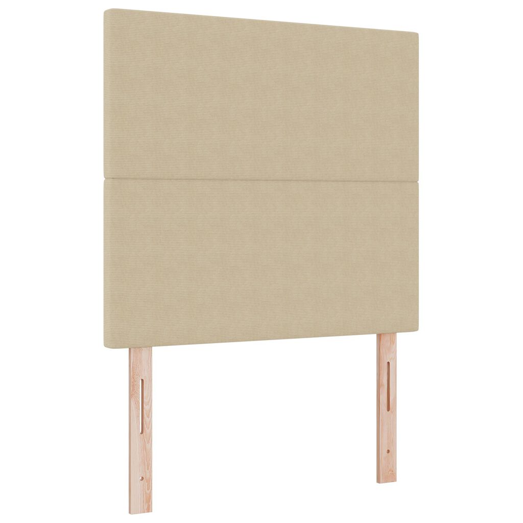 vidaXL Κρεβάτι Box Spring με Στρώμα & LED Φως Πράσινο Γκρι 90x200 εκ Βελούδο
