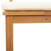vidaXL Ξαπλώστρα με μαξιλάρι Καφέ 200 x 57 x 75εκ Μασίφ ξύλο ακακίας
