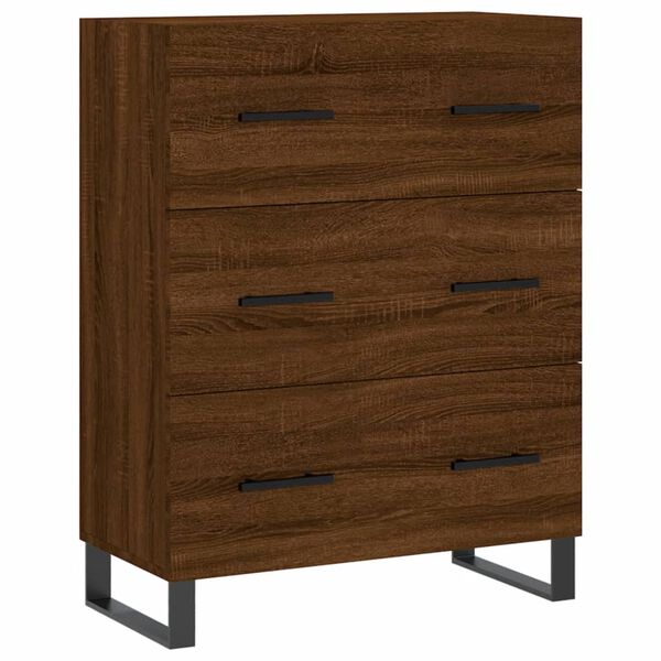 vidaXL Ντουλάπι Καφέ Δρυς 69,5 x 34 x 180 εκ. από Επεξεργασμένο Ξύλο