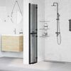 vidaXL Τοίχος ντους Walk-in Μαύρο και σκούρο διαφανές 80 x 190 cm