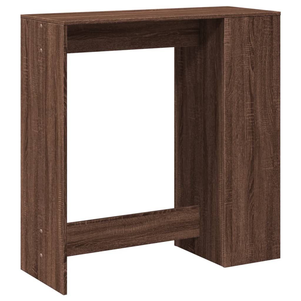vidaXL Τραπέζι Μπαρ με Ράγες Καφέ Δρυς 101x40x103,5 εκ. Επεξεργ. Ξύλο