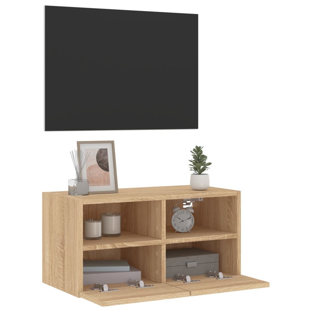 vidaXL Ντουλάπι Τοίχου Τηλεόρασης Sonoma Δρυς 60x30x30 εκ. Επεξ. Ξύλο