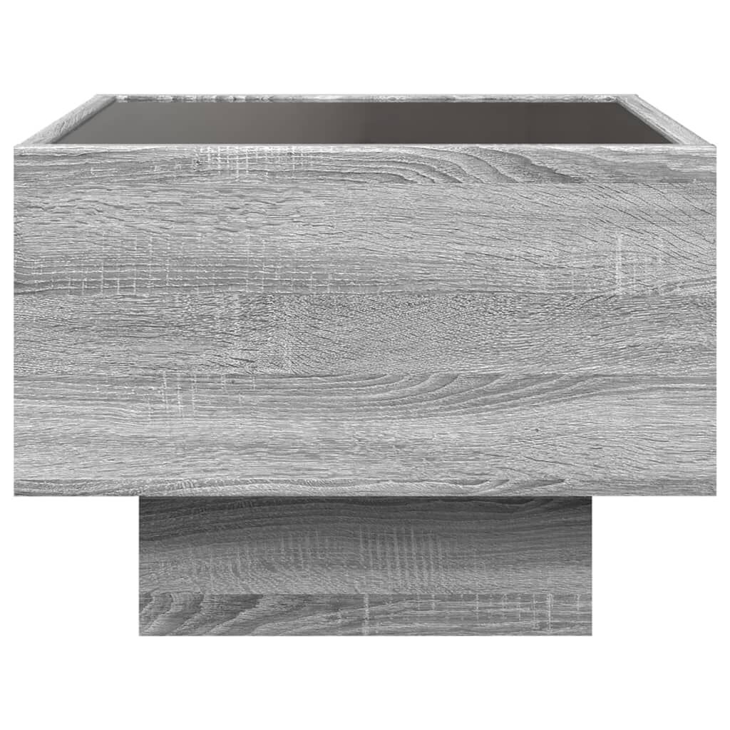 vidaXL Κομοδίνο Άπειρο Φως LED Γκρι Sonoma 40x40x30 εκ.