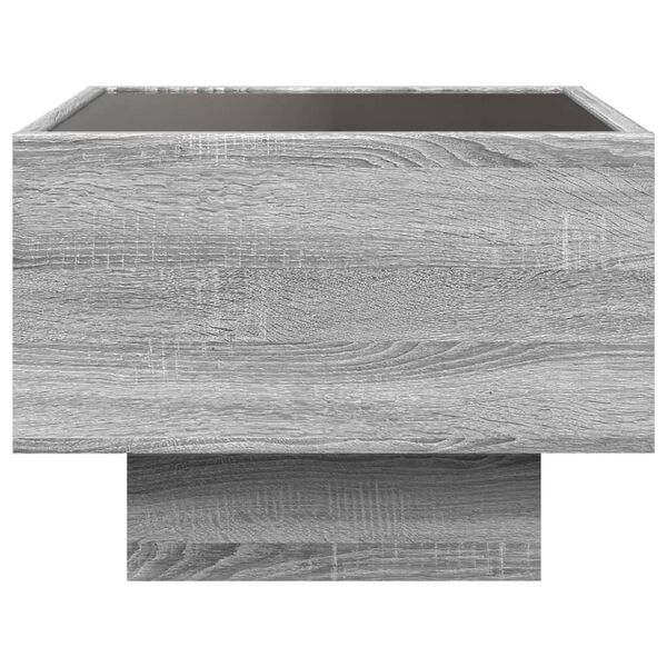 vidaXL Κομοδίνο Άπειρο Φως LED Γκρι Sonoma 40x40x30 εκ.