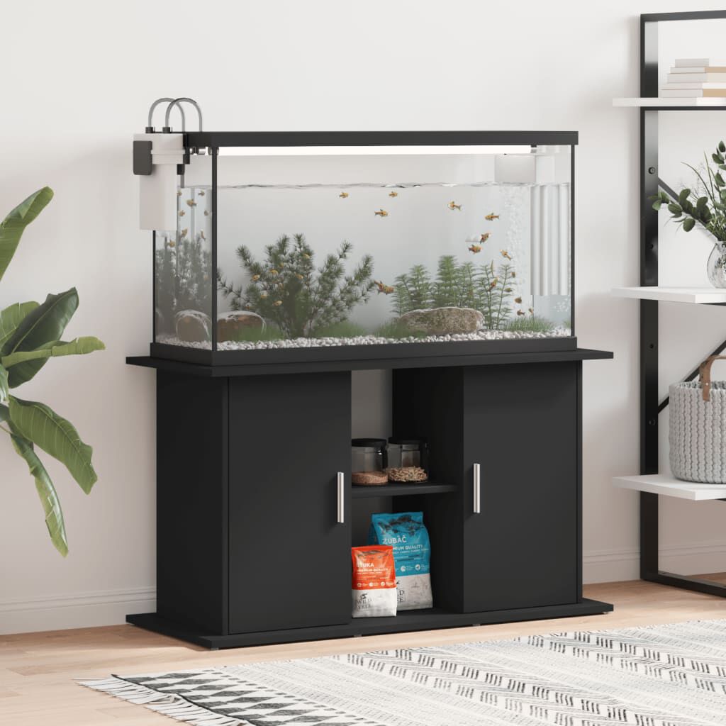 vidaXL Βάση Ενυδρείου Μαύρη 101 x 41 x 58 εκ. από Επεξεργασμένο Ξύλο
