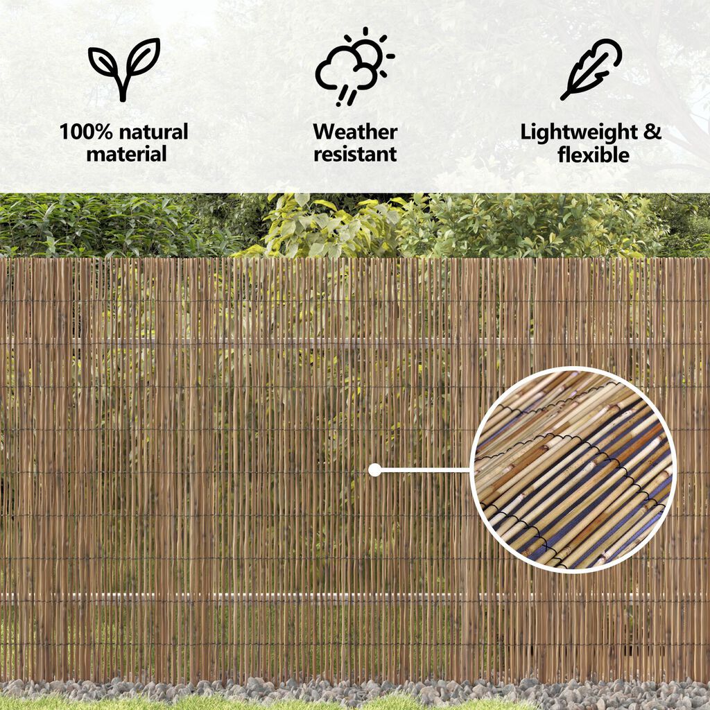 vidaXL Φράχτης Garden Reed 300x140 εκ