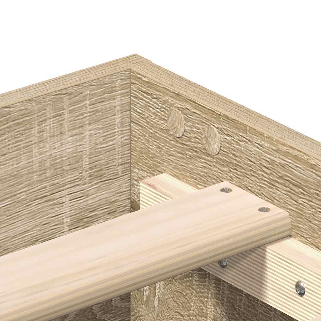 vidaXL Πλαίσιο κρεβατιού χωρίς στρώμα Sonoma Oak 100x200 cm