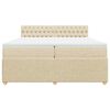 vidaXL &Kappa;&rho;&epsilon;&beta;ά&tau;&iota; Boxspring &mu;&epsilon; &Sigma;&tau;&rho;ώ&mu;&alpha; &Kappa;&rho;&epsilon;&mu; 200x200 &epsilon;&kappa;. &Upsilon;&phi;&alpha;&sigma;&mu;ά&tau;&iota;&nu;&omicron;
