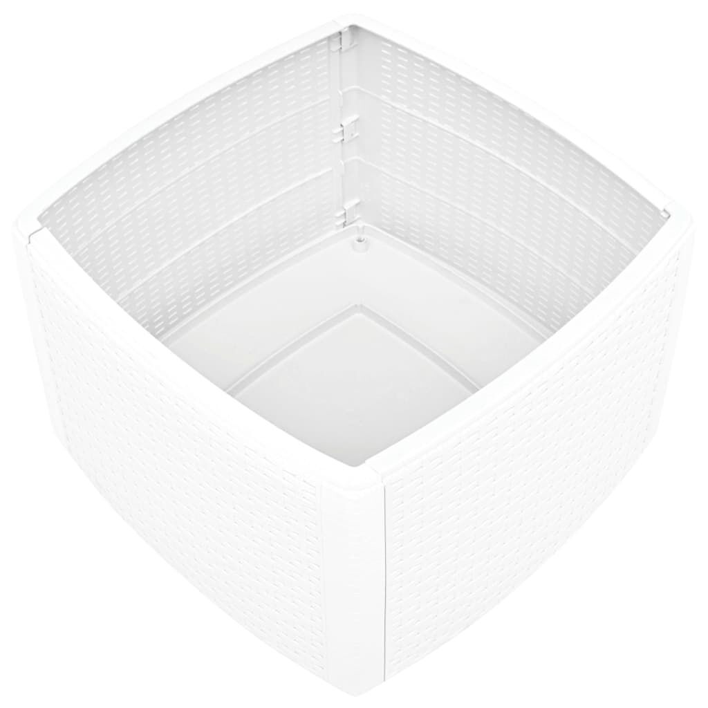 vidaXL Βοηθητικό Τραπέζι Λευκό 54 x 54 x 36,5 εκ. Πλαστικό