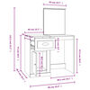 vidaXL Μπουντουάρ με Καθρέφτη Γκρι Sonoma 90x50x132,5 εκ. Επεξ. Ξύλο