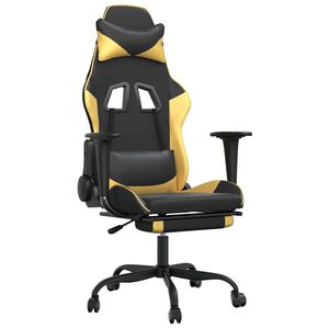 vidaXL &Kappa;&alpha;&rho;έ&kappa;&lambda;&alpha; Gaming &Mu;&alpha;&sigma;ά&zeta; &Upsilon;&pi;&omicron;&pi;ό&delta;&iota;&omicron; &Mu;&alpha;ύ&rho;&omicron;&sigmaf; &chi;&rho;&upsilon;&sigma;ό&sigmaf; &alpha;&pi;ό &Sigma;&upsilon;&nu;&theta;&epsilon;&tau;&iota;&kappa;ό &Delta;έ&rho;&mu;&alpha;