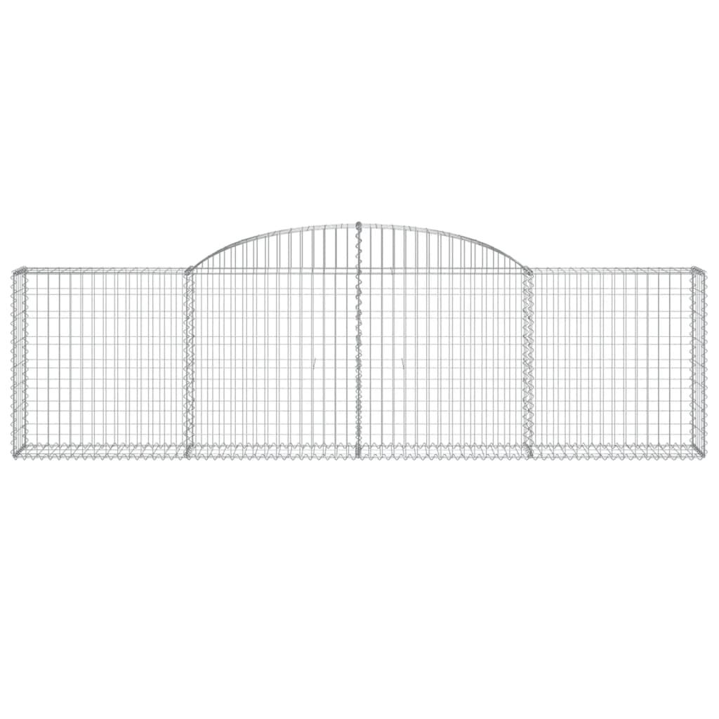 vidaXL Συρματοκιβώτια Τοξωτά 6 τεμ. 300x30x80/100 εκ. Γαλβαν. Ατσάλι