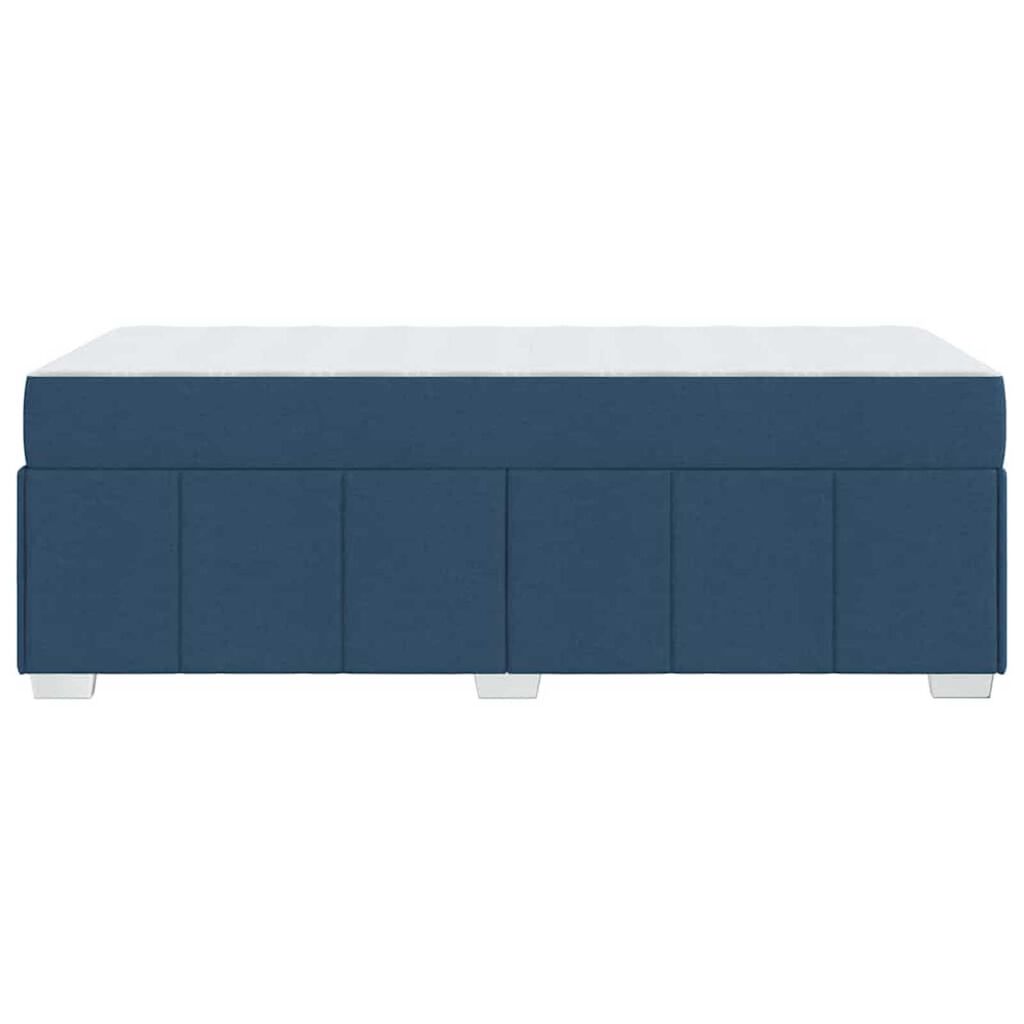 vidaXL Σκελετός Κρεβατιού με στρώμα Μπλε 120 x 190 cm ύφασμα