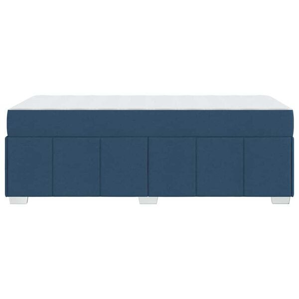 vidaXL Σκελετός Κρεβατιού με στρώμα Μπλε 120 x 190 cm ύφασμα