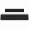 vidaXL Κρεβάτι με αποθηκευτικό χώρο και στρώμα Μαύρο 200 x 200 cm