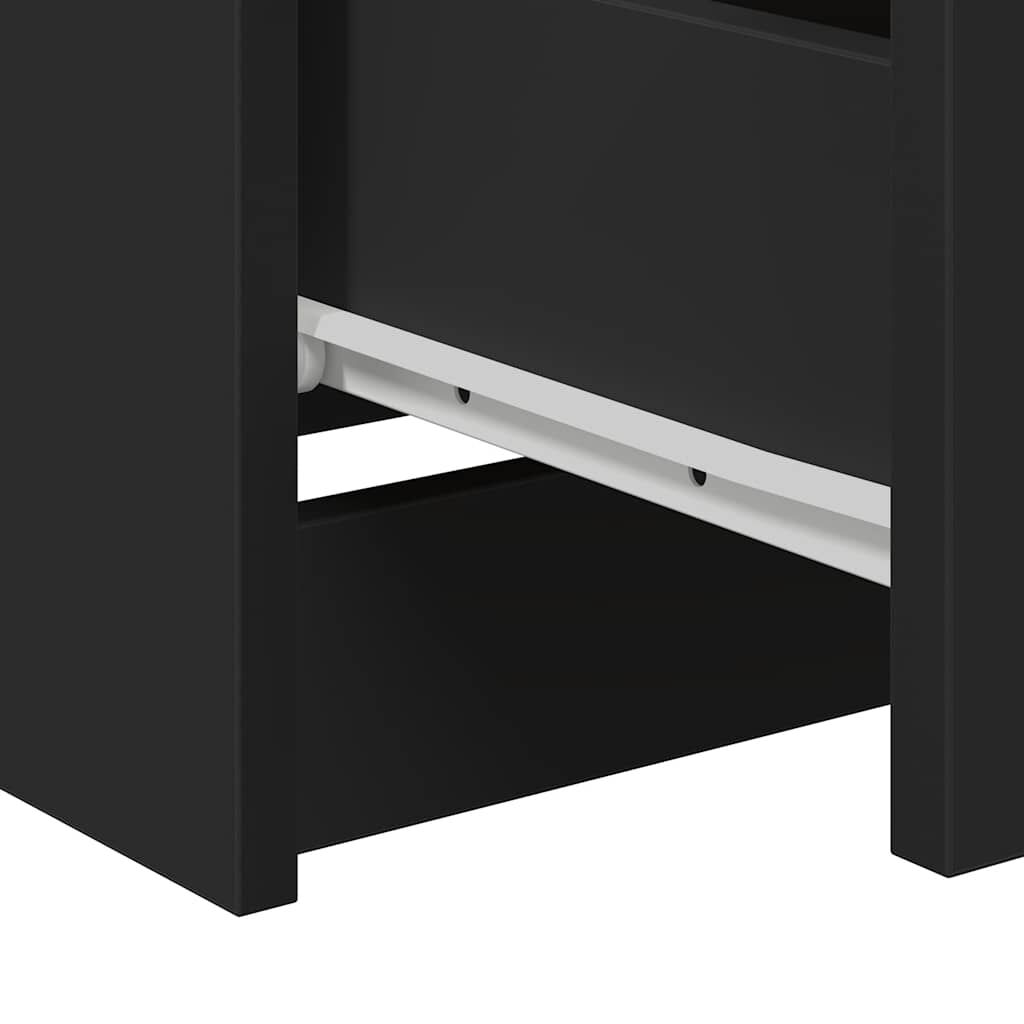 vidaXL Συρταριέρα Μαύρη 60x35x76 εκ. από Επεξεργασμένο Ξύλο