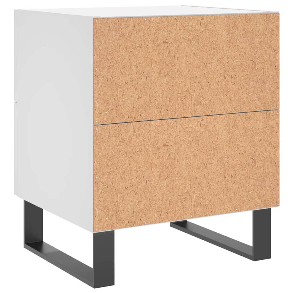 vidaXL Κομοδίνο Λευκό 40 x 35 x 47,5 εκ. από Επεξεργασμένο Ξύλο