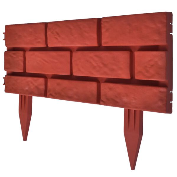 Διαχωριστικό Γκαζόν με Σχέδιο Πυρότουβλα 11 Τεμ.