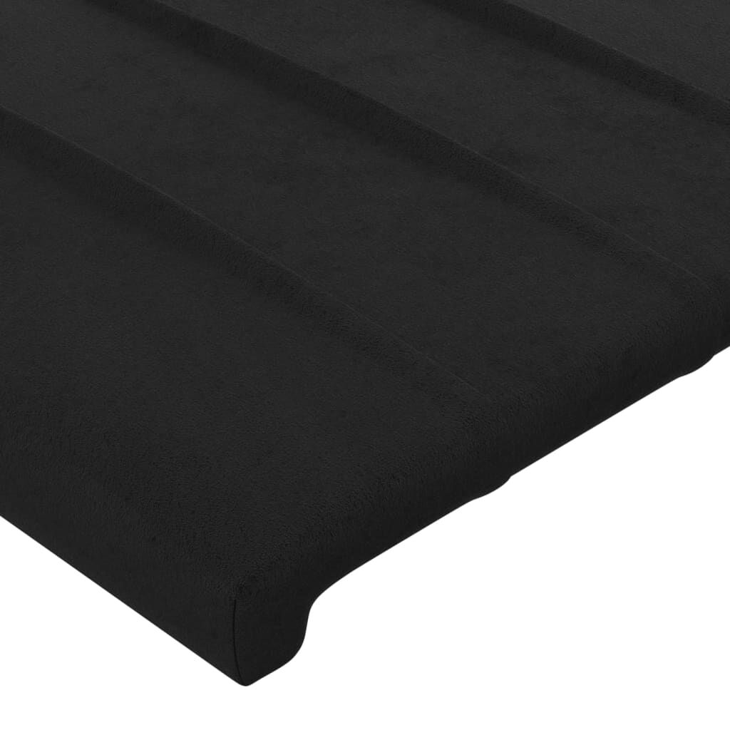 vidaXL Κεφαλάρι με Πτερύγια Μαύρο 163x16x118/128 εκ. Βελούδινο