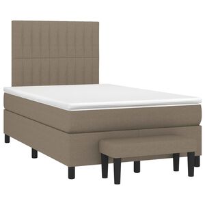 vidaXL &Kappa;&rho;&epsilon;&beta;ά&tau;&iota; Boxspring &mu;&epsilon; &Sigma;&tau;&rho;ώ&mu;&alpha; Taupe 120x190 &epsilon;&kappa;. &Upsilon;&phi;&alpha;&sigma;&mu;ά&tau;&iota;&nu;&omicron;