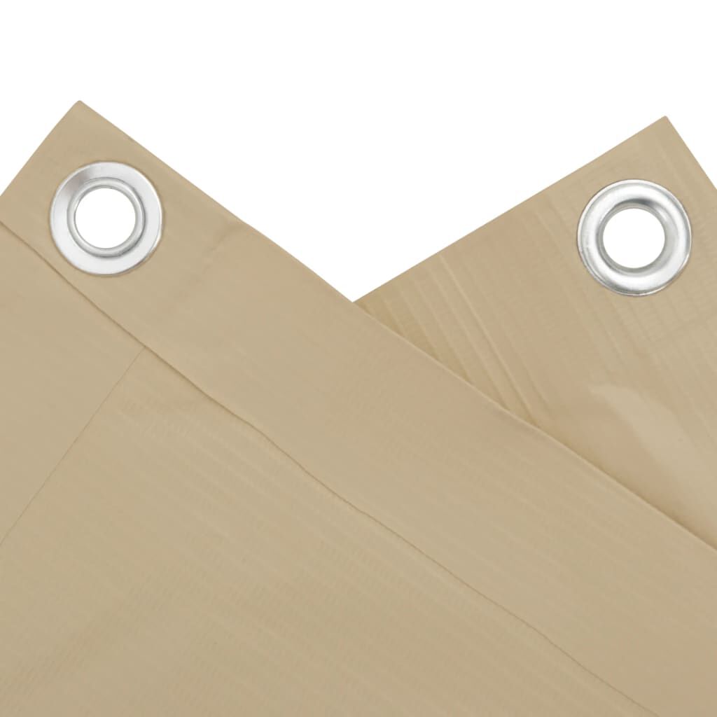vidaXL Διαχωριστικό Βεράντας Μπεζ 90 x 500 εκ. Ύφασμα Oxford