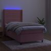 vidaXL &Kappa;&rho;&epsilon;&beta;ά&tau;&iota; Boxspring &mu;&epsilon; &Sigma;&tau;&rho;ώ&mu;&alpha; & LED &Rho;&omicron;&zeta; 90x190 &epsilon;&kappa;. &Beta;&epsilon;&lambda;&omicron;ύ&delta;&iota;&nu;&omicron;