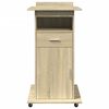 vidaXL Αναλόγιο με Ροδάκια & Συρτάρι Sonoma Δρυς 55x55x107εκ Επεξ Ξύλο