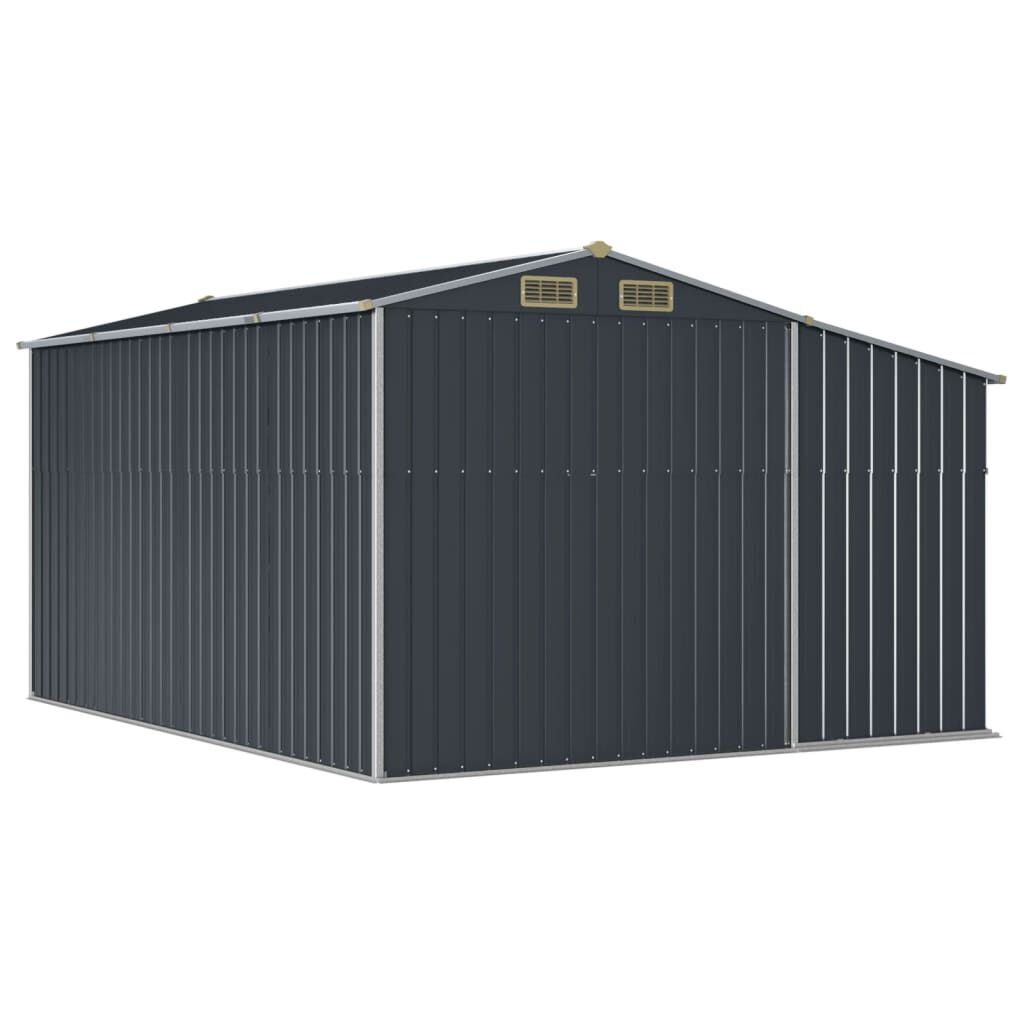 vidaXL Αποθήκη Κήπου Ανθρακί 277x365,5x179 εκ. από Γαλβαν. Ατσάλι