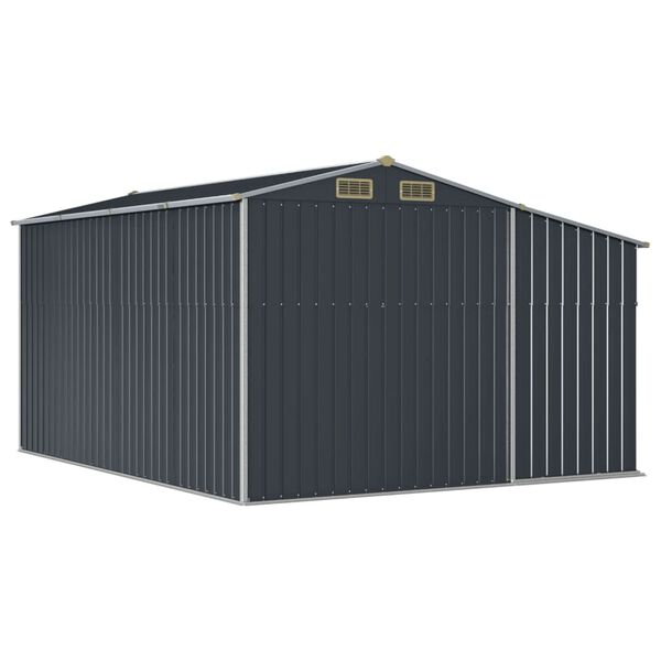 vidaXL Αποθήκη Κήπου Ανθρακί 277x365,5x179 εκ. από Γαλβαν. Ατσάλι
