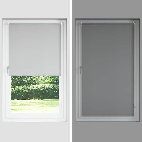 vidaXL Ρολέρ Μπλακάουτ γκρί 40x130 cm Πλάτος υφάσματος 35,7 cm