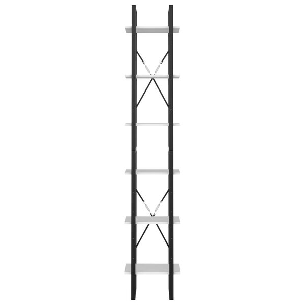 vidaXL Βιβλιοθήκη με 6 Ράφια Λευκή 40 x 30 x 210 εκ. από Επεξ. Ξύλο