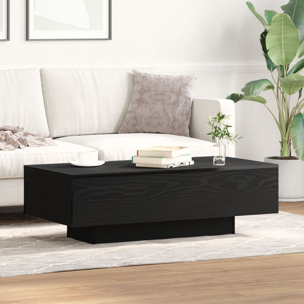 vidaXL Τραπέζι καφέ Μαύρη Δρυς 100x30x36,5 εκ Επεξεργασμένο ξύλο