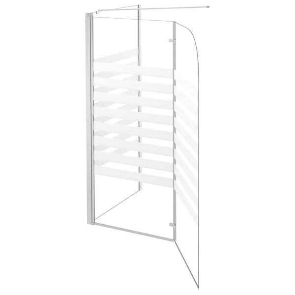 vidaXL Καμπίνα Μπανιέρας 120x68x130 εκ. Ψημένο Γυαλί Ριγέ