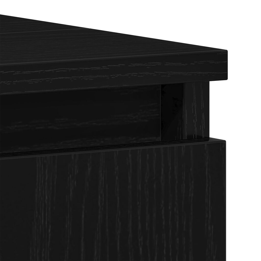 vidaXL Ντουλάπι Λεκάνης Μπάνιου Μαύρη Δρυς 65x33x60 εκ Επεξεργασμένο ξύλο