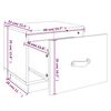 vidaXL Κομοδίνο Μαύρο 40x34x35 εκ. από Μασίφ Ξύλο Πεύκου