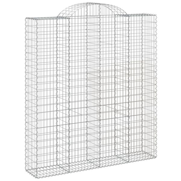 vidaXL Συρματοκιβώτια Τοξωτά 4 τεμ. 200x50x220/240 εκ. Γαλβαν. Ατσάλι