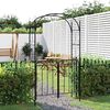vidaXL Αψίδα Κήπου με Πύλη Μαύρη 108 x 45 x 235 εκ. Ατσάλινη